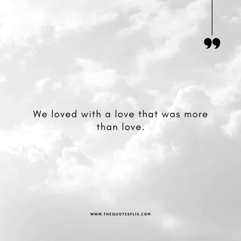 famous authors love quotes - we loved love was more than love
